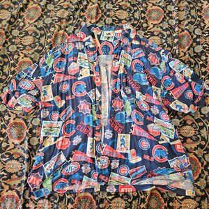 Vintage Chicago Cubs button down Hawaiian style shirt by Lee 2X
